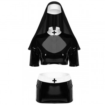 Women's Naughty Nun Costume - Ideal for Halloween, Roleplay, and Cosplay Parties